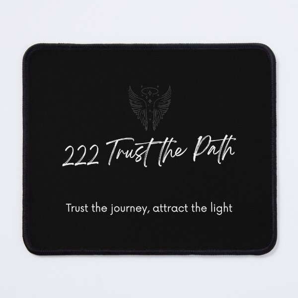 Item preview, 222 Angel Number – Trust the Path, Attract the Light Spiritual Typography Design designed and sold by CosmicQuietStudio.