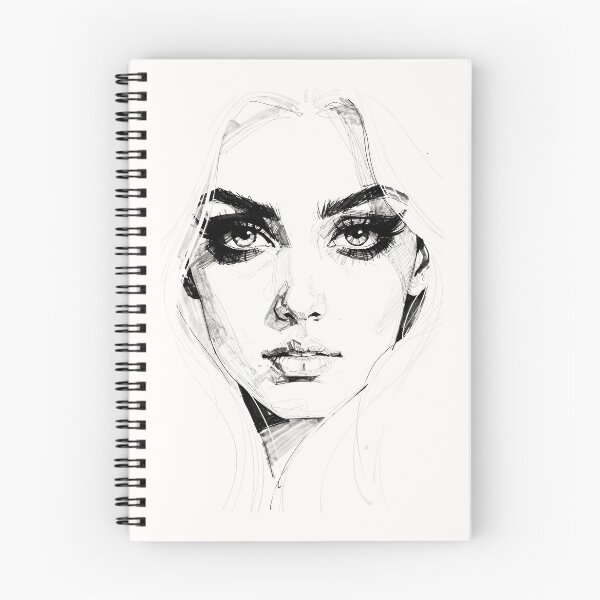 Item preview, Pencil Line Drawing Female Portrait 1 designed and sold by Yontartov.