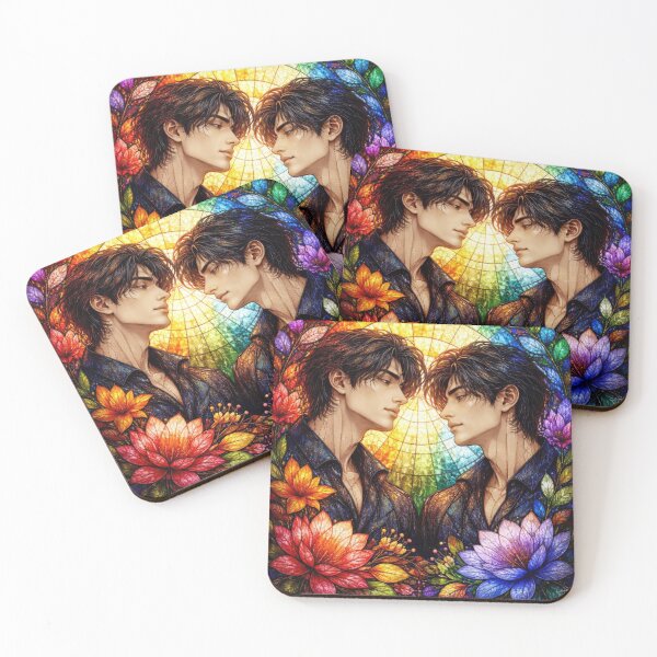 Item preview, Pride & Unity: Rainbow Stained Glass Soulmates designed and sold by Soluna Studio.