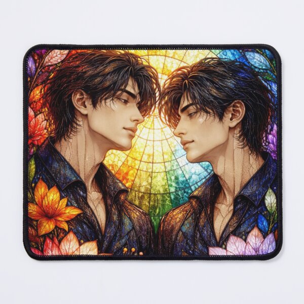 Item preview, Pride & Unity: Rainbow Stained Glass Soulmates designed and sold by Soluna Studio.