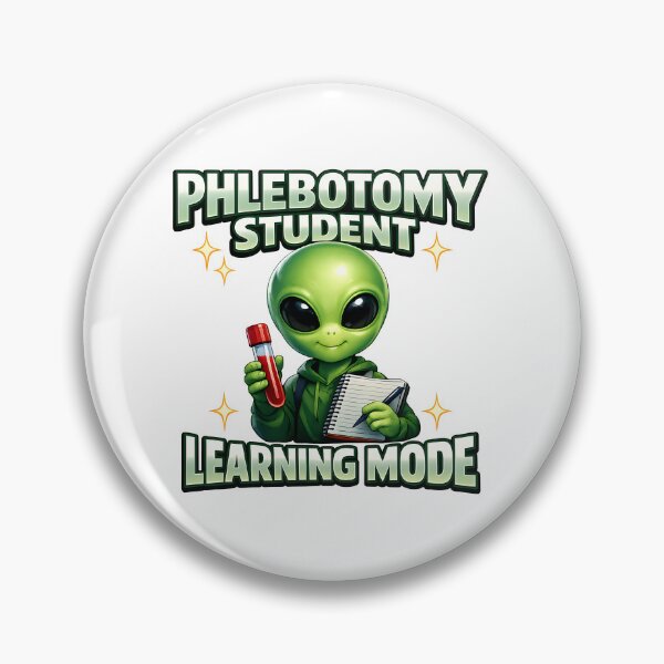 Item preview, Funny Cute Alien Phlebotomy Student Learning Mode Medical Lab Tech National Phlebotomist Recognition Week Gift designed and sold by ClinicalHubs.