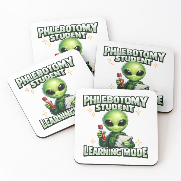 Item preview, Funny Cute Alien Phlebotomy Student Learning Mode Medical Lab Tech National Phlebotomist Recognition Week Gift designed and sold by ClinicalHubs.