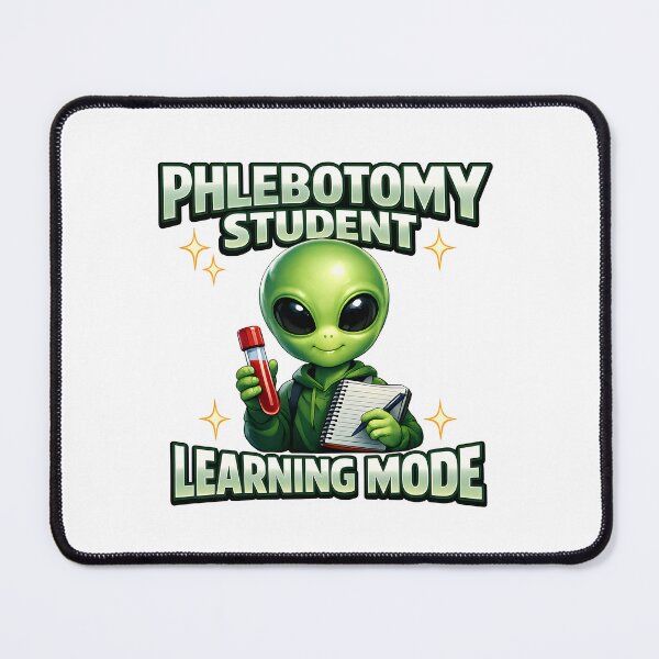 Item preview, Funny Cute Alien Phlebotomy Student Learning Mode Medical Lab Tech National Phlebotomist Recognition Week Gift designed and sold by ClinicalHubs.