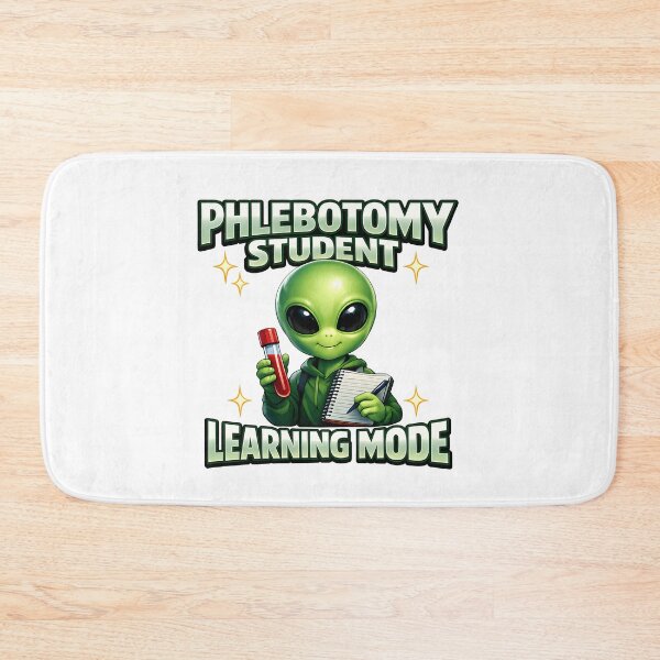 Item preview, Funny Cute Alien Phlebotomy Student Learning Mode Medical Lab Tech National Phlebotomist Recognition Week Gift designed and sold by ClinicalHubs.