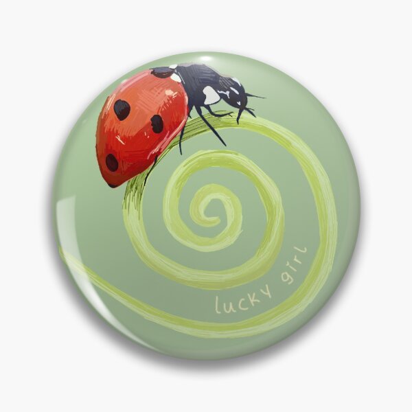 Item preview, ladybug badge designed and sold by shlooom.