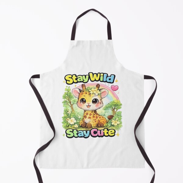 Item preview, Stay Wild Stay Cute Giraffe – Kawaii Baby Giraffe Rainbow Design designed and sold by Clothes With Smiling Animals Walt Gral.