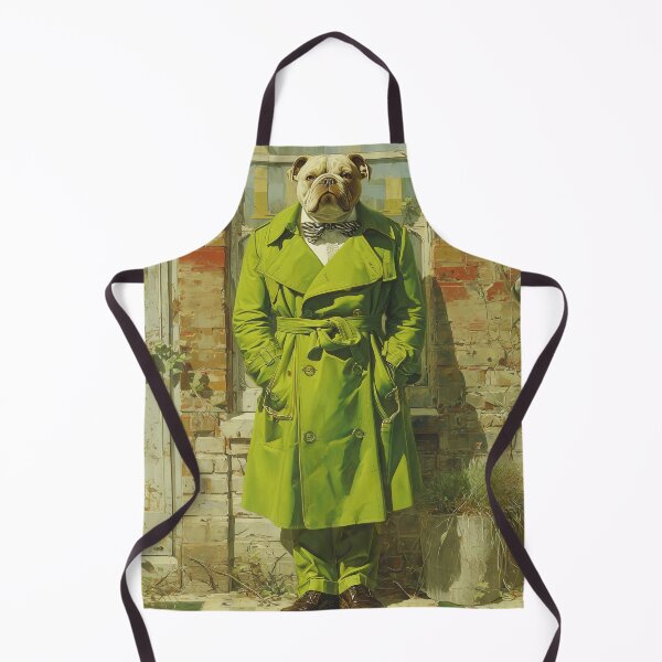 Item preview, Bulldog in Green Trench Coat designed and sold by lautir.