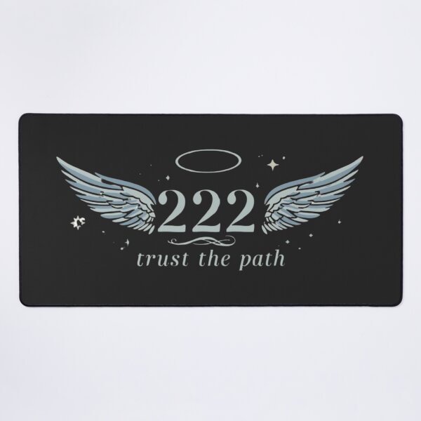 Item preview, 222 Angel Number Manifestation – Trust the Path Spiritual Aesthetic Typography Design designed and sold by CosmicQuietLab.