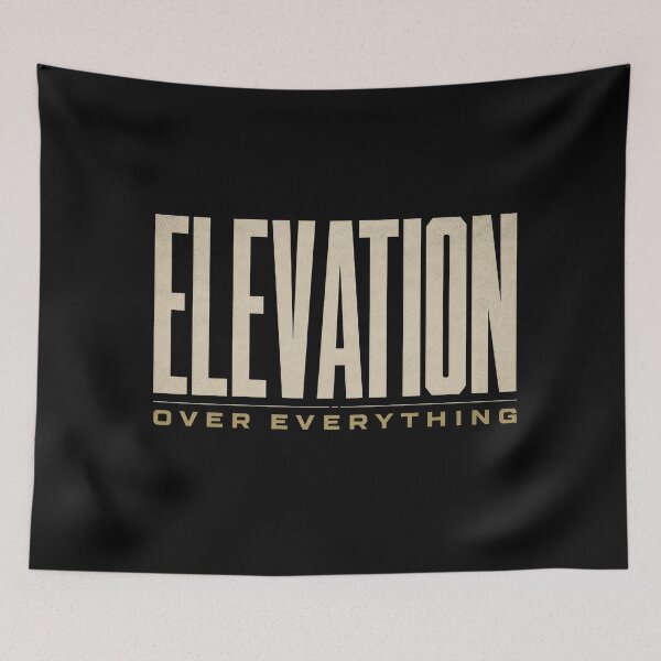 Item preview, Elevation Over Everything Gorpcore Hiking Mountain Typography Tee Sticker Hiker Gift designed and sold by sharifex.