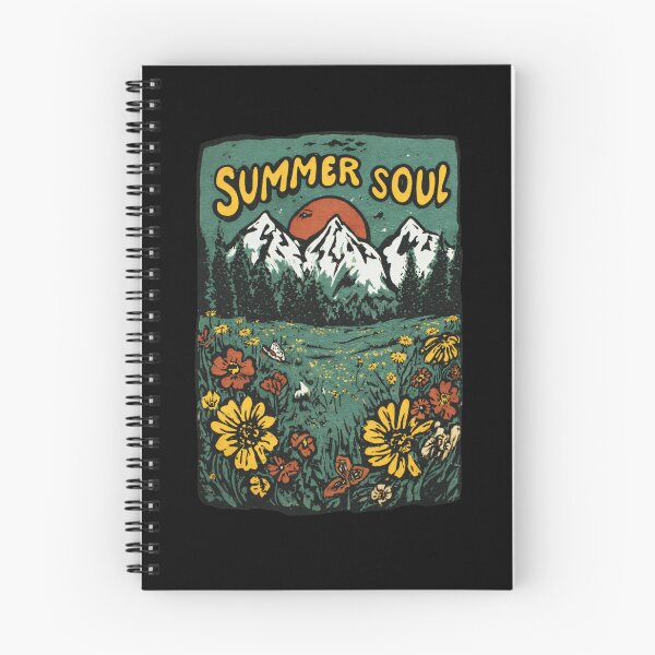 Item preview, Summer Soul Wildflower Mountain Vintage Block Print designed and sold by Blurbean.
