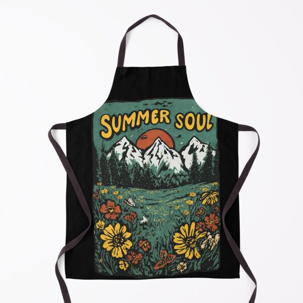 Item preview, Summer Soul Wildflower Mountain Vintage Block Print designed and sold by Blurbean.