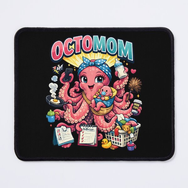 Item preview, Funny Octomom Mother Octopus Cartoon Parenting Chaos Humor designed and sold by 3rd Eye Perceptions.