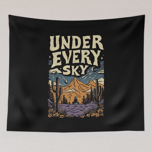 Item preview, Under Every Sky Desert Mountain Vintage Illustration designed and sold by Blurbean.