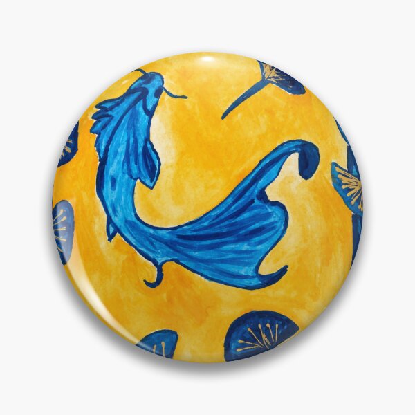 Item preview, Koi fish with ginkgo biloba designed and sold by TealKoi.