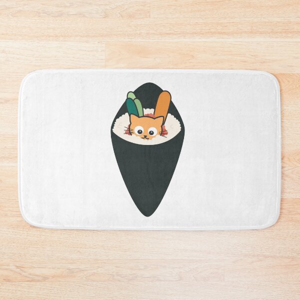 Item preview, Cute hand drawn cartoon temaki cat funny illustration designed and sold by Drawn by Alice.