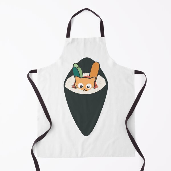 Item preview, Cute hand drawn cartoon temaki cat funny illustration designed and sold by Drawn by Alice.