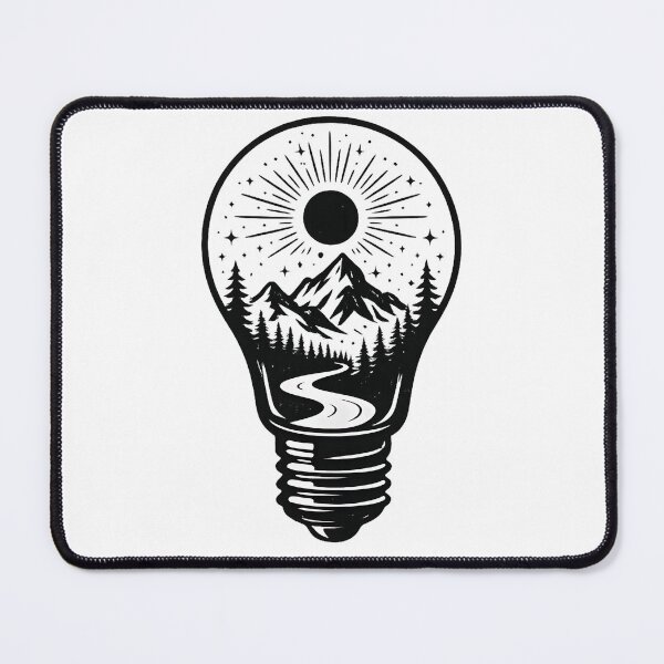 Item preview, Mountain Light Bulb Nature Minimalist Adventure Design designed and sold by jahiggin.