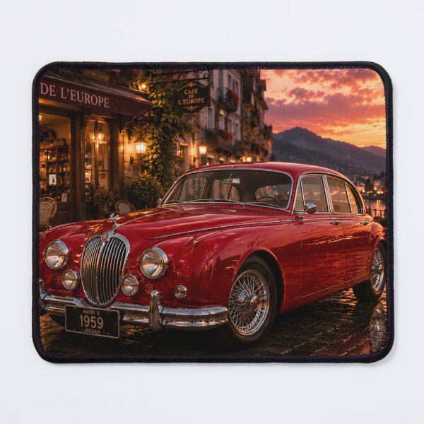 Item preview, Jaguar Mark II 1959, Scarlet Twilight in Old Europe designed and sold by BlareBlare.