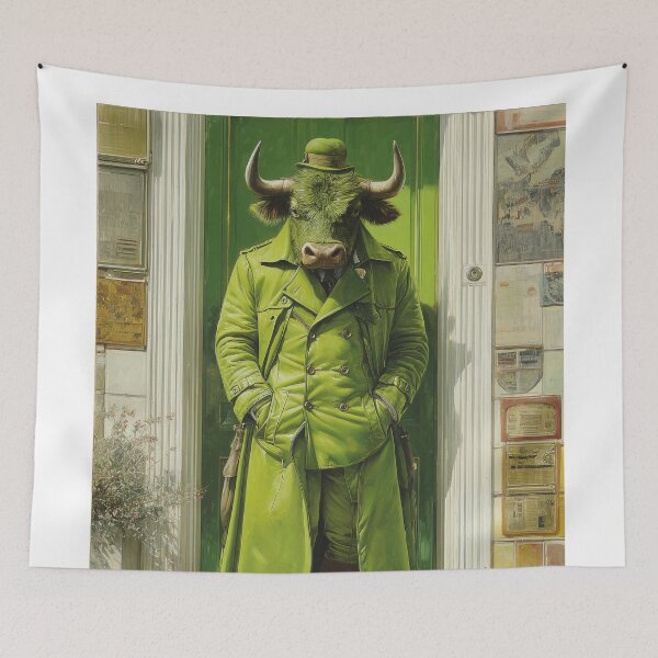 Item preview, Bull in Green Coat designed and sold by lautir.