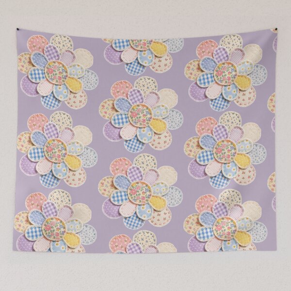 Item preview, Faux Quilted Daisy Shirt Vintage Floral Patchwork Print Cottagecore Shirt Retro Flower Aesthetic Soft Girl Spring Tee designed and sold by LessIsLoud.