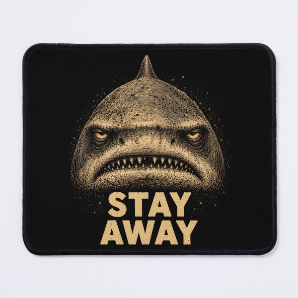 Item preview, Stay Away Shark Funny Anti Social Dark Humor Design designed and sold by TheAsura.