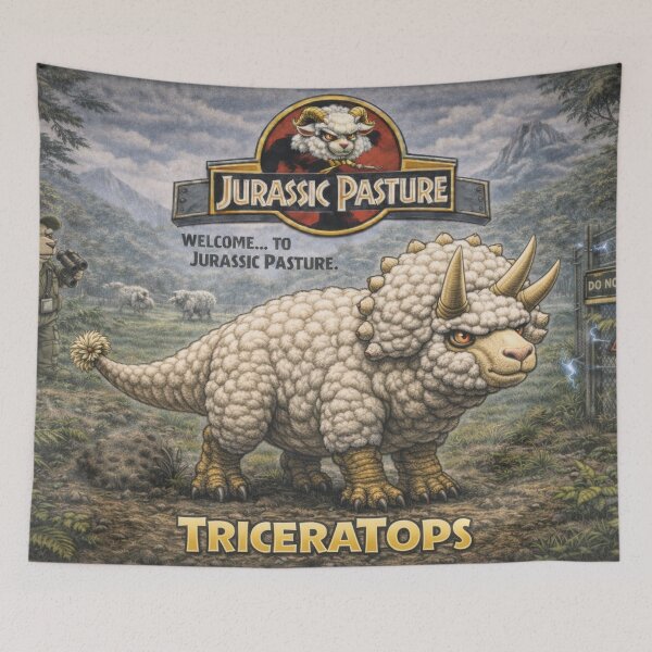 Item preview, TriceraTops - Jurassic Pasture Woolhorn Guardian designed and sold by Thpoar.
