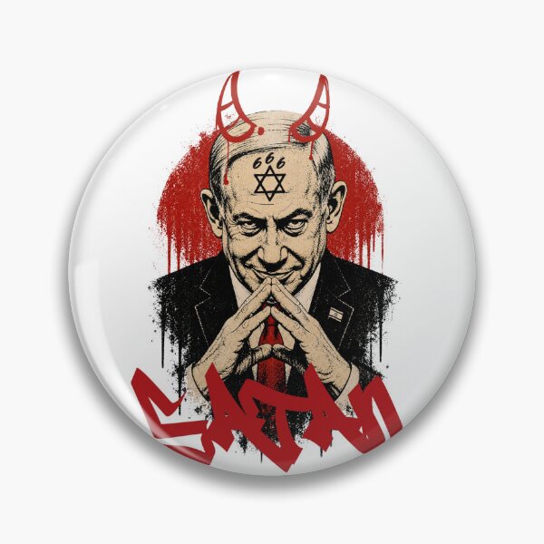 Item preview, Satanyahu / Free Palestine Design designed and sold by Thehatinthecat.