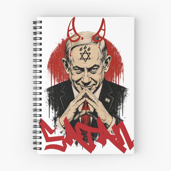 Item preview, Satanyahu / Free Palestine Design designed and sold by Thehatinthecat.