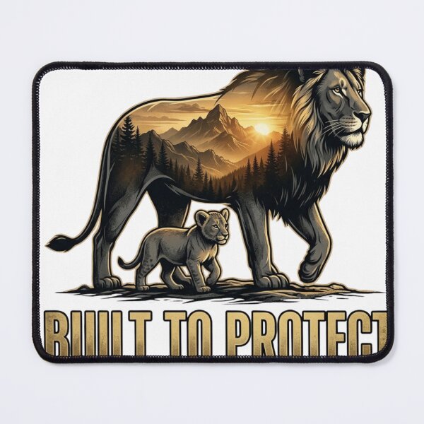 Item preview, Built To Protect Lion Father Shirt | Powerful Father's Day Design designed and sold by smailait.