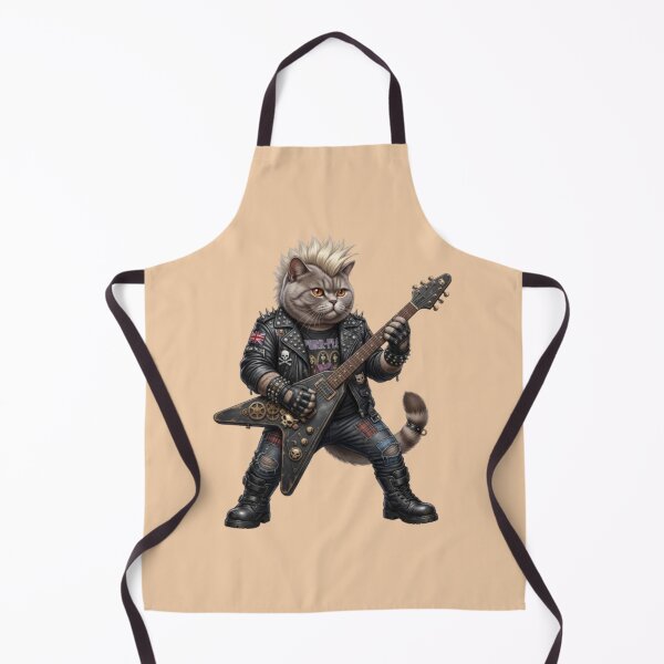 Item preview, Rock British Shorthair – Punk Guitar Cat Design designed and sold by Dogandesighn.