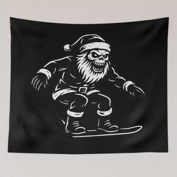 Item preview, santa scary playing snowboard designed and sold by Brexmore3.