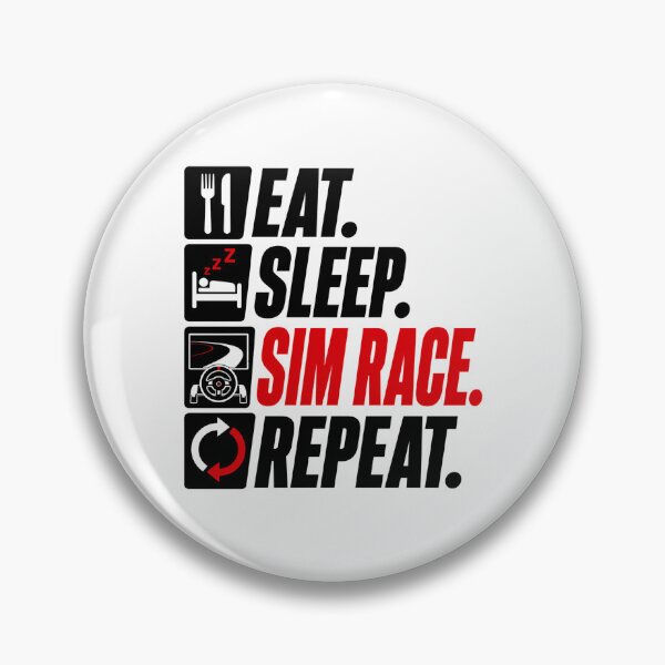 Item preview, Eat Sleep Sim Race Repeat Racing Gamer designed and sold by Fenay Designs.