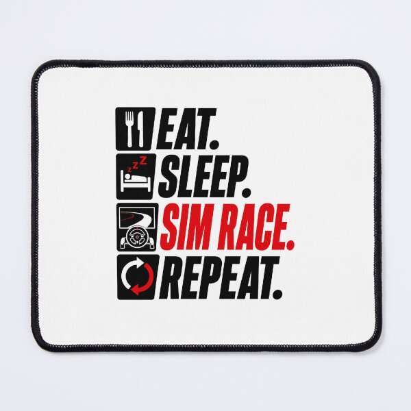 Item preview, Eat Sleep Sim Race Repeat Racing Gamer designed and sold by Fenay Designs.