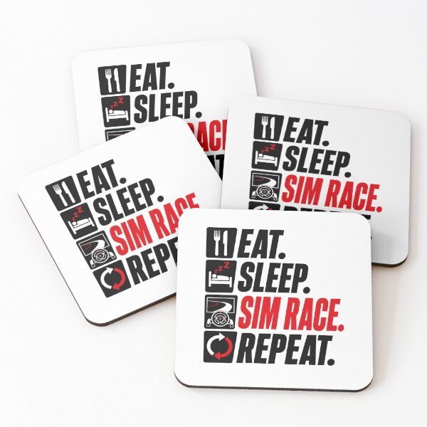 Item preview, Eat Sleep Sim Race Repeat Racing Gamer designed and sold by Fenay Designs.