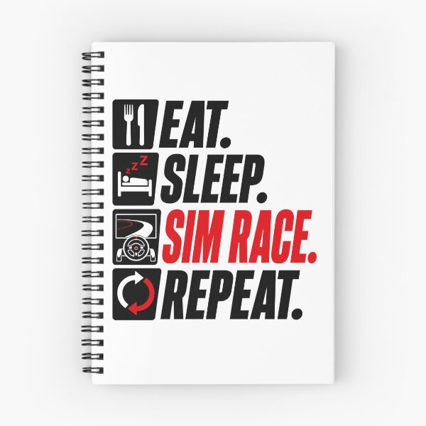 Item preview, Eat Sleep Sim Race Repeat Racing Gamer designed and sold by Fenay Designs.