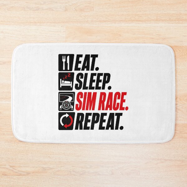 Item preview, Eat Sleep Sim Race Repeat Racing Gamer designed and sold by Fenay Designs.