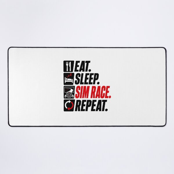 Item preview, Eat Sleep Sim Race Repeat Racing Gamer designed and sold by Fenay Designs.