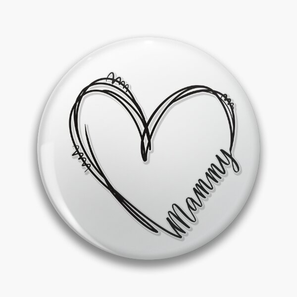 Item preview, Mammy Heart Scribble - Minimalist Love Hand Drawn Line Art designed and sold by StudioNoRule.