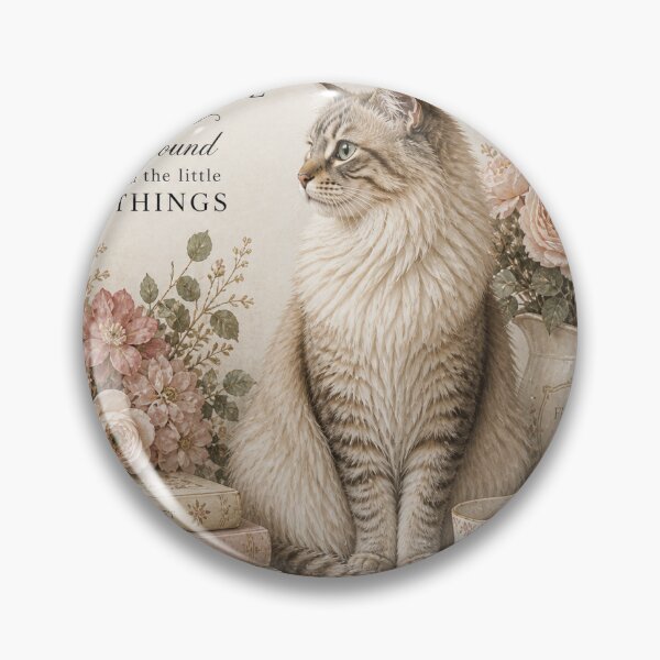 Item preview, Elegance Is Found in the Little Things – Vintage Cat Cottagecore Design designed and sold by TresChicIdeas.