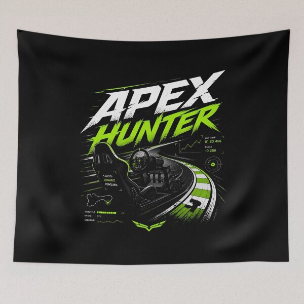 Item preview, Apex Hunter Focus Commit Conquer Sim Racing designed and sold by Fenay Designs.