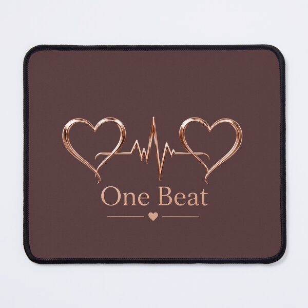 Item preview, One Beat – Romantic Quote Design for Couples designed and sold by JagrDesigns.