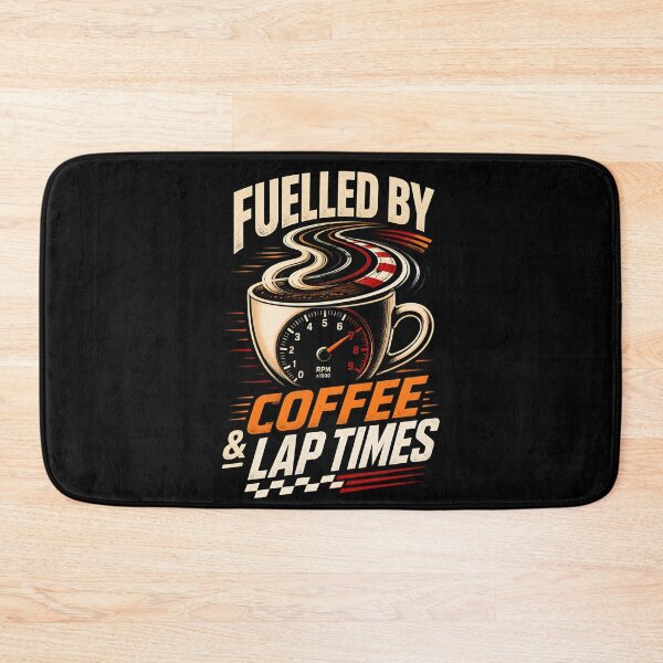 Item preview, Fueled by Coffee and Lap Times Sim Racing designed and sold by Fenay Designs.