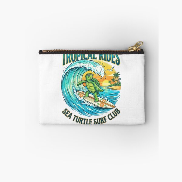Item preview, Surfing Sea Turtle – Tropical Beach Design designed and sold by Dogandesighn.