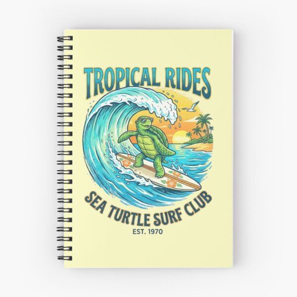 Item preview, Surfing Sea Turtle – Tropical Beach Design designed and sold by Dogandesighn.
