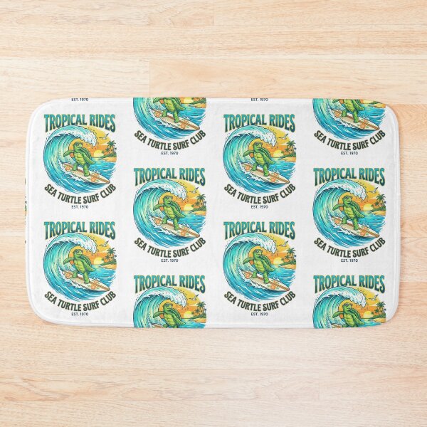 Item preview, Surfing Sea Turtle – Tropical Beach Design designed and sold by Dogandesighn.
