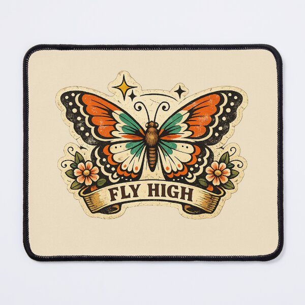 Item preview, Fly High Vintage Butterfly Sticker designed and sold by Euphoric Girls Store.