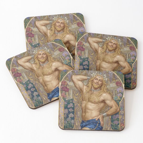Item preview, Muscular Male Cinderella in Royal Blue Shorts designed and sold by ZhivanCrimson.