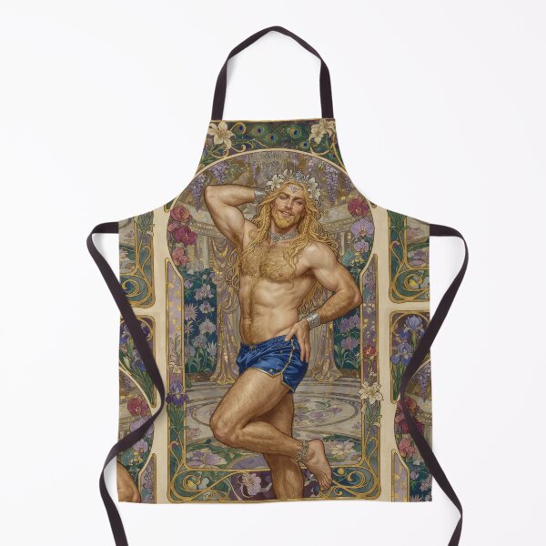 Item preview, Muscular Male Cinderella in Royal Blue Shorts designed and sold by ZhivanCrimson.