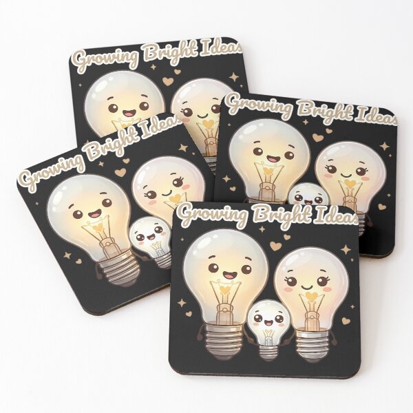 Item preview, Growing Bright Ideas - Kawaii Lightbulb Family designed and sold by jo-e-basta.