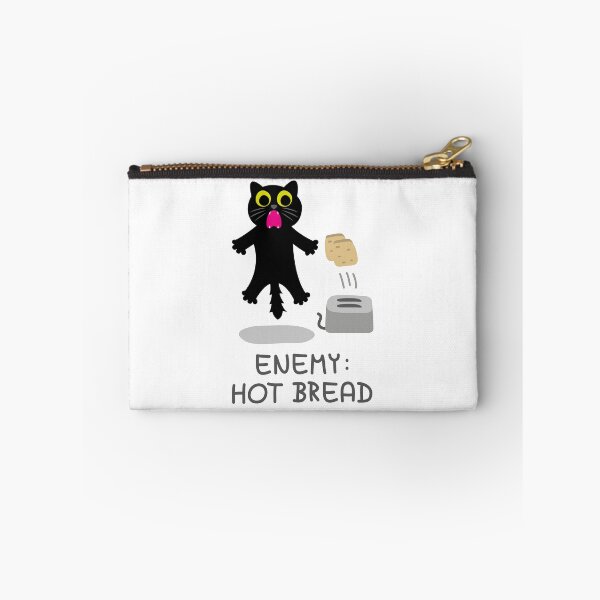 Item preview, Enemy: Hot Bread - Funny Scared Black Cat Design designed and sold by fishdesigns.
